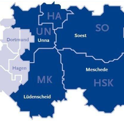 Landkarte – Das Netz Ruhr-Lippe